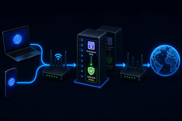 Refonte complète de mon infrastructure DNS avec Technitium et AdGuard Home en haute disponibilité